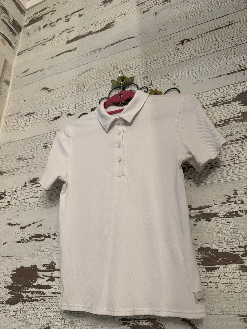 Vuori White Sleeveless Polo Tank